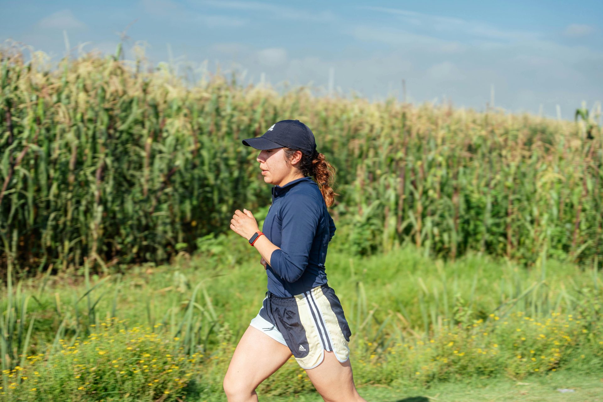 Woman Running in Race